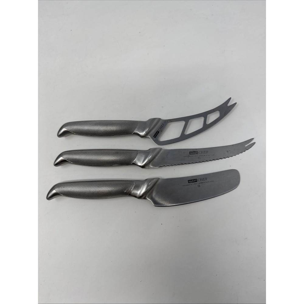 Bodum Chef 3-Piece‎ Charcuterie  Board Cheese And Sausage Knife Set